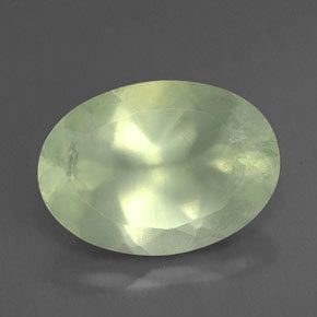 5,61 ctw natürlicher grüner Prehnit, Transparent, Transparent / Lichtdurchlässig