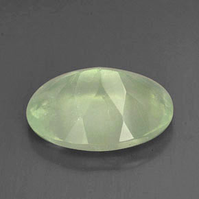 5,61 ctw natürlicher grüner Prehnit, Transparent, Transparent / Lichtdurchlässig