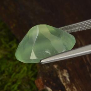 6,16 ctw natürlicher grüner Prehnit, Oval Schliff, Transparent
