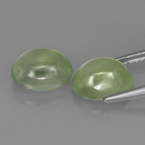  ct natürliche grüner Prehnit-Edelsteine, Transparent, Transparent / Lichtdurchlässig