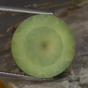 8,86 ctw natürlicher grüner Prehnit, Rundschliff, Lichtdurchlässig