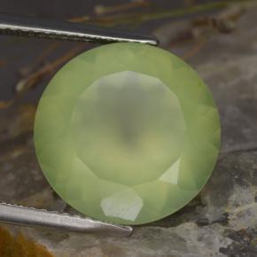 8,86 ctw natürlicher grüner Prehnit, Rundschliff, Lichtdurchlässig