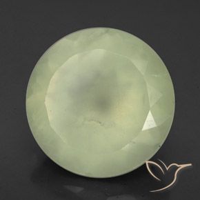 9,17 ctw natürlicher Olive Green  Prehnit, Runden, Lichtdurchlässig