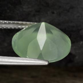 5,73 ctw natürlicher grüner Prehnit, Rundschliff, Lichtdurchlässig
