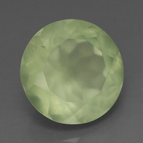 5,88 ctw natürlicher grüner Prehnit, Transparent, Transparent / Lichtdurchlässig