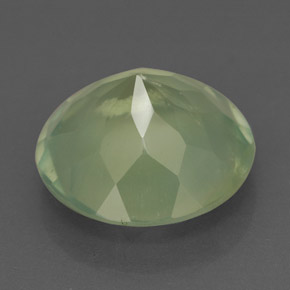 5,88 ctw natürlicher grüner Prehnit, Transparent, Transparent / Lichtdurchlässig