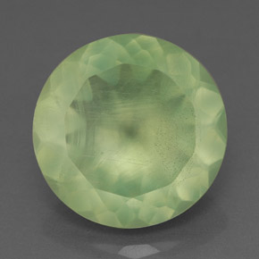 5,66 ctw natürlicher grüner Prehnit, Transparent, Transparent / Lichtdurchlässig