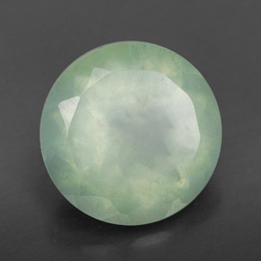 6,09 ctw natürlicher grüner Prehnit, Transparent, Transparent / Lichtdurchlässig