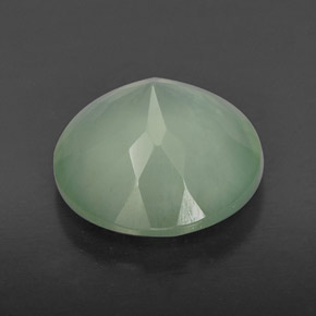 6,09 ctw natürlicher grüner Prehnit, Transparent, Transparent / Lichtdurchlässig