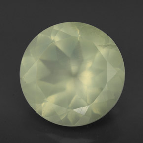 5,62 ctw natürlicher grüner Prehnit, Transparent, Transparent / Lichtdurchlässig
