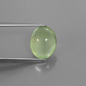 2,11 ctw natürlicher grüner Prehnit, Oval Schliff, Transparent