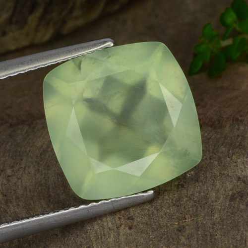 7,15 ctw natürlicher grüner Prehnit, Transparent, Transparent / Lichtdurchlässig