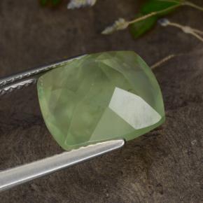 6,62 ctw natürlicher grüner Prehnit, Transparent, Transparent / Lichtdurchlässig