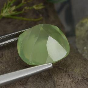 6,47 ctw natürlicher grüner Prehnit, Kissenschliff, Lichtdurchlässig