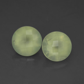 3.98 ct natürliche Medium Green  Prehnit-Edelsteine, Transparent, Transparent / Lichtdurchlässig