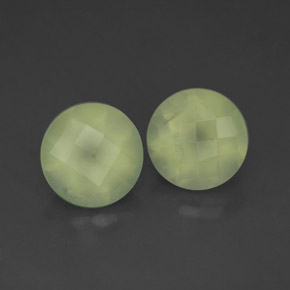 3.98 ct natürliche Medium Green  Prehnit-Edelsteine, Transparent, Transparent / Lichtdurchlässig