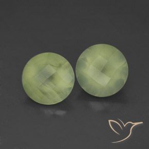 3.86 ct natürliche Yellow Green  Prehnit-Edelsteine, Runden, Transparent / Lichtdurchlässig