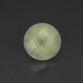 2,08 ctw natürlicher grüner Prehnit, Transparent, Transparent / Lichtdurchlässig