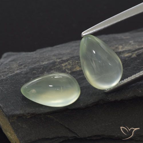 5.44ctw Natürlicher Yellow Green  Prehnit, Birnenform, Transparent