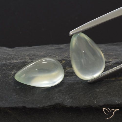 4.47ctw Natürlicher Light Green  Prehnit, Birnenform, Transparent