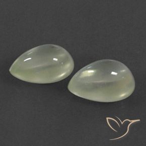 2.73ctw Natürlicher Graugrün Prehnit, Birnenform, Transparent, Photo A