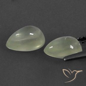 2.73 ct natürliche Graugrün Prehnit-Edelsteine, Birnenform, Transparent