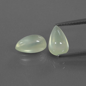  ct natürliche grüner Prehnit-Edelsteine, Birnenform, Transparent