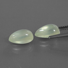  ct natürliche grüner Prehnit-Edelsteine, Birnenform, Transparent