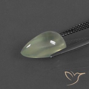 9,17 ctw natürlicher Warm Green     Prehnit, Birnenform, Transparent