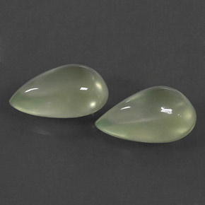  ct natürliche grüner Prehnit-Edelsteine, Birnenform, Transparent