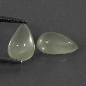  ct natürliche grüner Prehnit-Edelsteine, Birnenform, Transparent