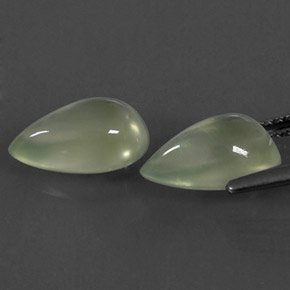  ct natürliche grüner Prehnit-Edelsteine, Birnenform, Transparent