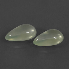  ct natürliche grüner Prehnit-Edelsteine, Birnenform, Transparent
