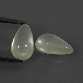  ct natürliche grüner Prehnit-Edelsteine, Birnenform, Transparent