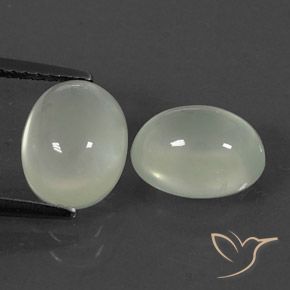 5.18 ct natürliche Olive Green  Prehnit-Edelsteine, Oval, Transparent / Lichtdurchlässig