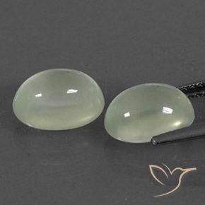 5.25 ct natürliche Olive Green  Prehnit-Edelsteine, Oval, Transparent / Lichtdurchlässig