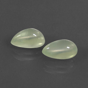  ct natürliche grüner Prehnit-Edelsteine, Birnenform, Transparent