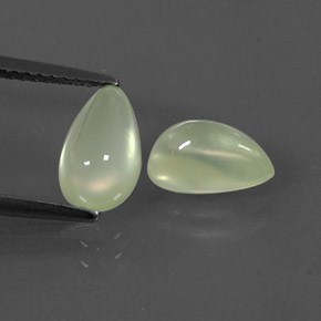  ct natürliche grüner Prehnit-Edelsteine, Birnenform, Transparent