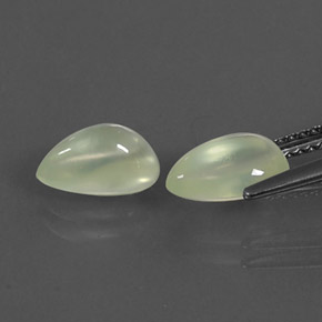  ct natürliche grüner Prehnit-Edelsteine, Birnenform, Transparent