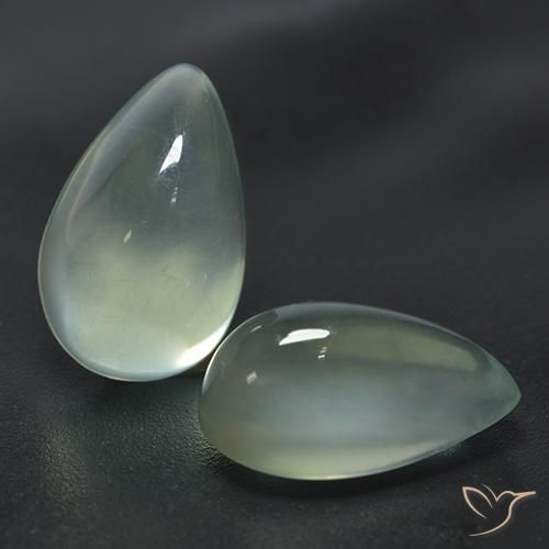 6.55ctw Natürlicher Light Yellow Green  Prehnit, Birnenform, Transparent