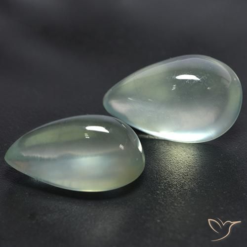 6.55 ct natürliche Light Yellow Green  Prehnit-Edelsteine, Birnenform, Transparent