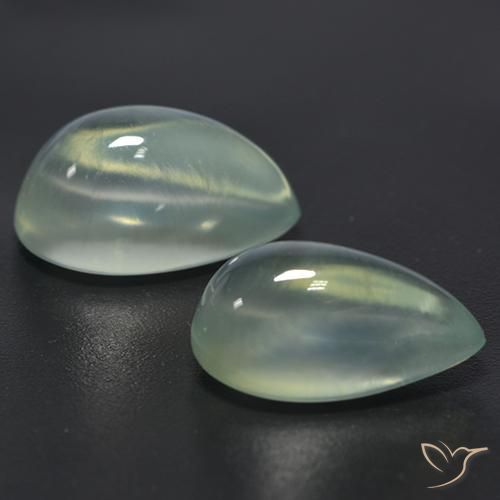 6.55 ct natürliche Light Yellow Green  Prehnit-Edelsteine, Birnenform, Transparent