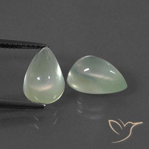 5.93 ct natürliche Light Pear Green  Prehnit-Edelsteine, Birnenform, Transparent