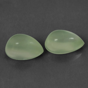  ct natürliche grüner Prehnit-Edelsteine, Birnenform, Transparent