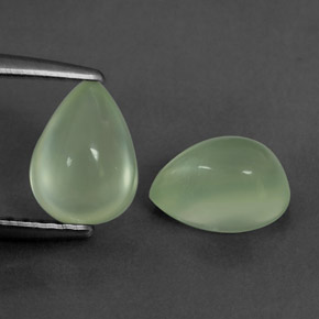  ct natürliche grüner Prehnit-Edelsteine, Birnenform, Transparent