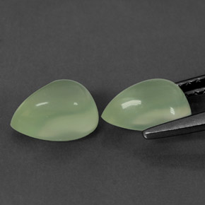  ct natürliche grüner Prehnit-Edelsteine, Birnenform, Transparent