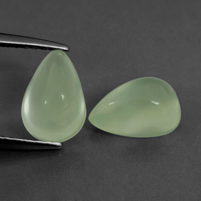  ct natürliche grüner Prehnit-Edelsteine, Birnenform, Transparent