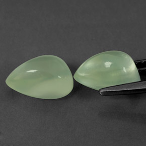  ct natürliche grüner Prehnit-Edelsteine, Birnenform, Transparent