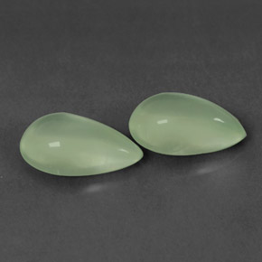  ct natürliche grüner Prehnit-Edelsteine, Birnenform, Transparent