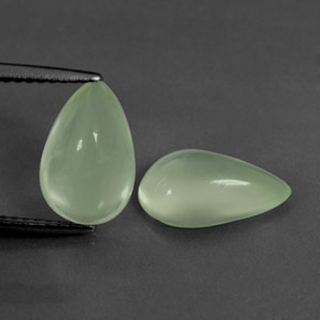  ct natürliche grüner Prehnit-Edelsteine, Birnenform, Transparent